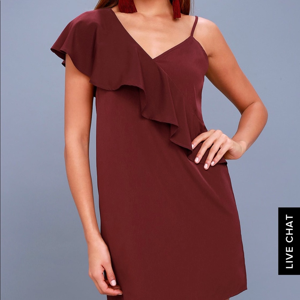 Lulu’s Time of Your Life Burgundy Dress